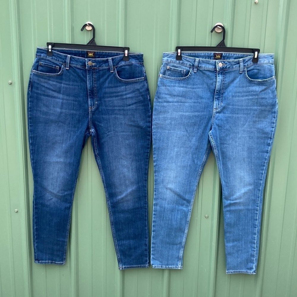 Women’s Lee Denim High Rise Skinny Jean Pants 2-Pack Size 18 M